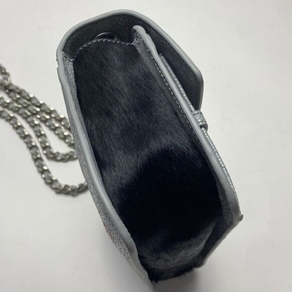 Z Spoke ZAC POSEN Americana Double Chain Strap Bag Grey/Silver - Picture 5 of 12